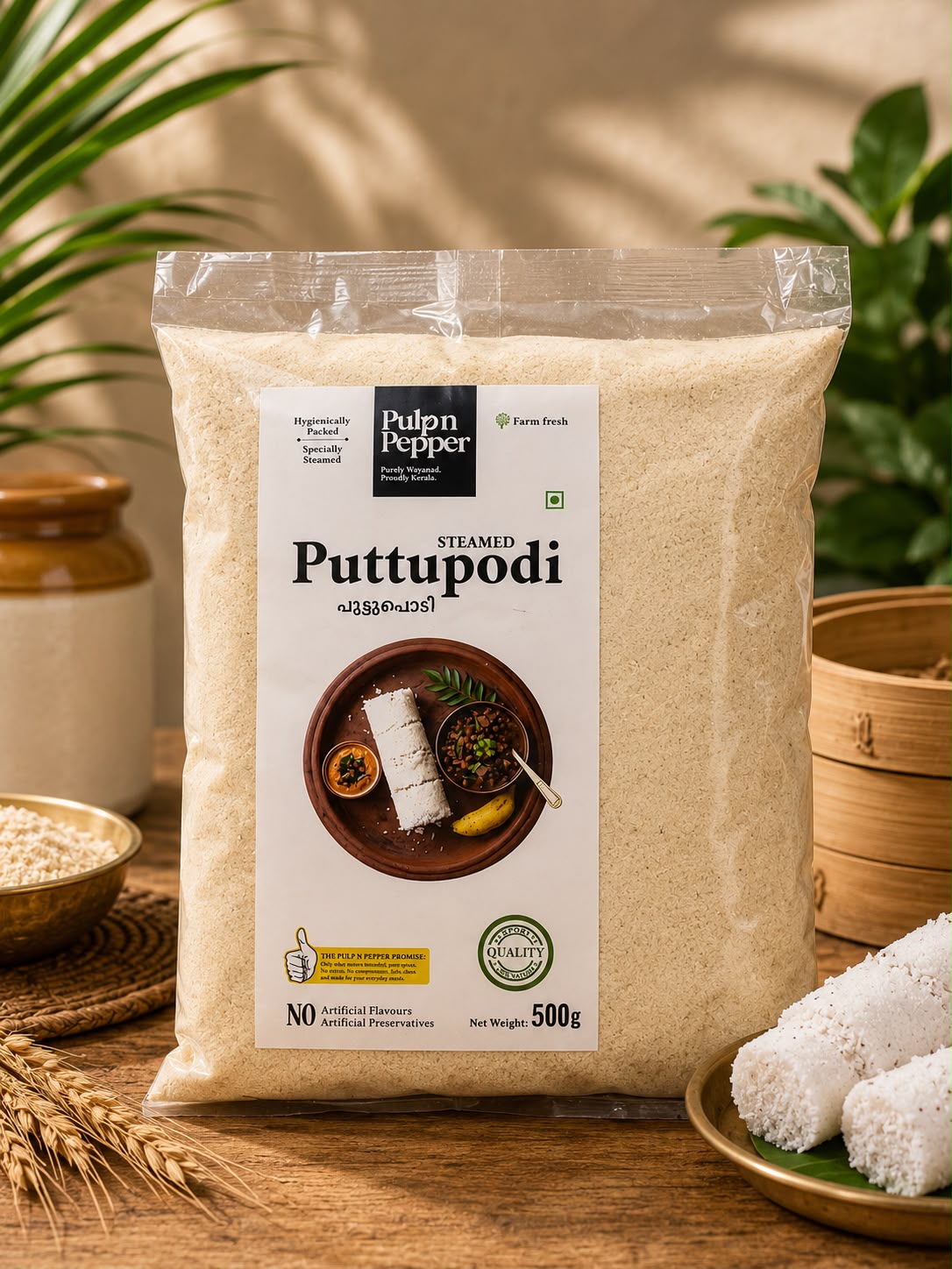 steamed rice puttupodi steamed rice puttupodi